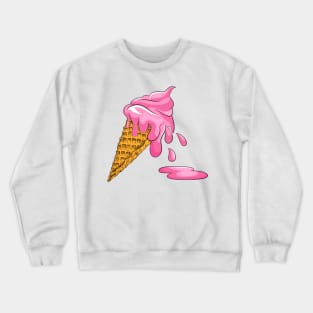 melting ice cream graphic sublimation Crewneck Sweatshirt